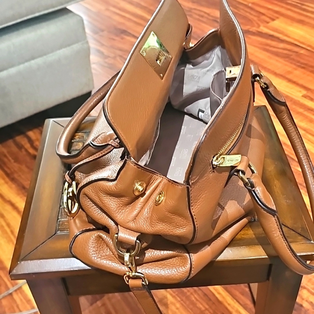 Michael Kors Astrid  Brown Satchel with Gold Tone Hardware Large - Picture 12 of 12